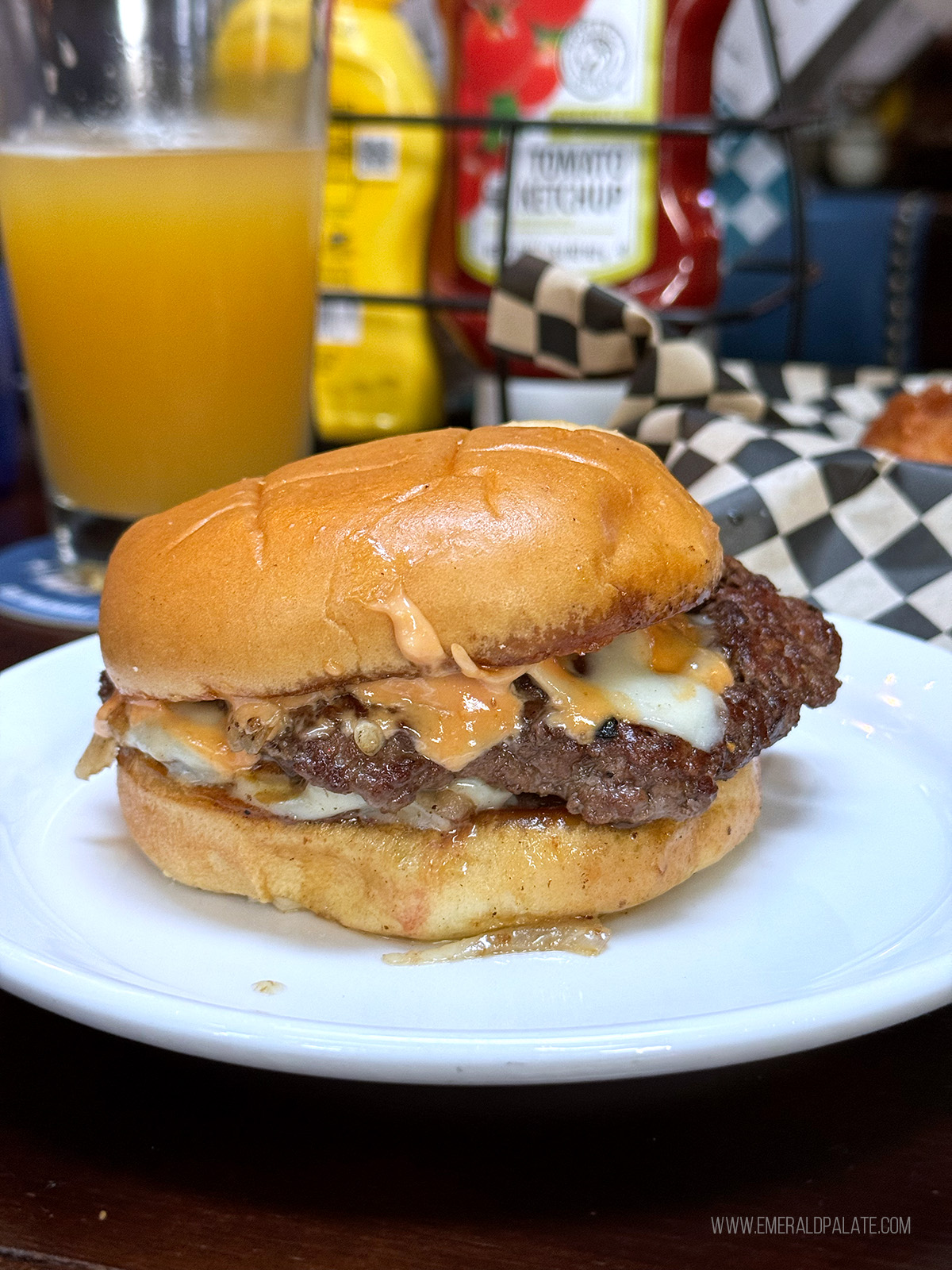 smash burger from The Rebel, one of the best burgers in Seattle