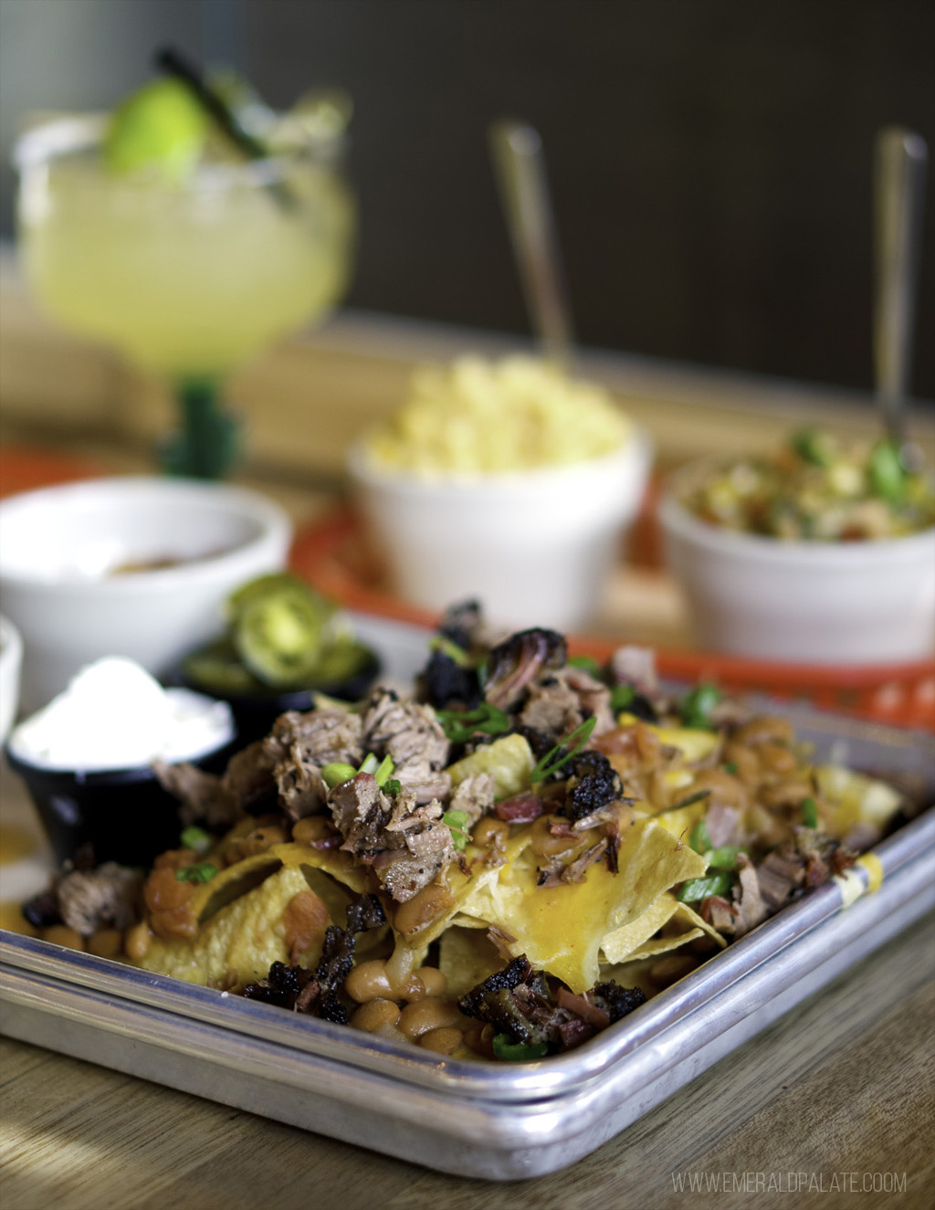 brisket nachos from one of the best restaurants in South Lake Union