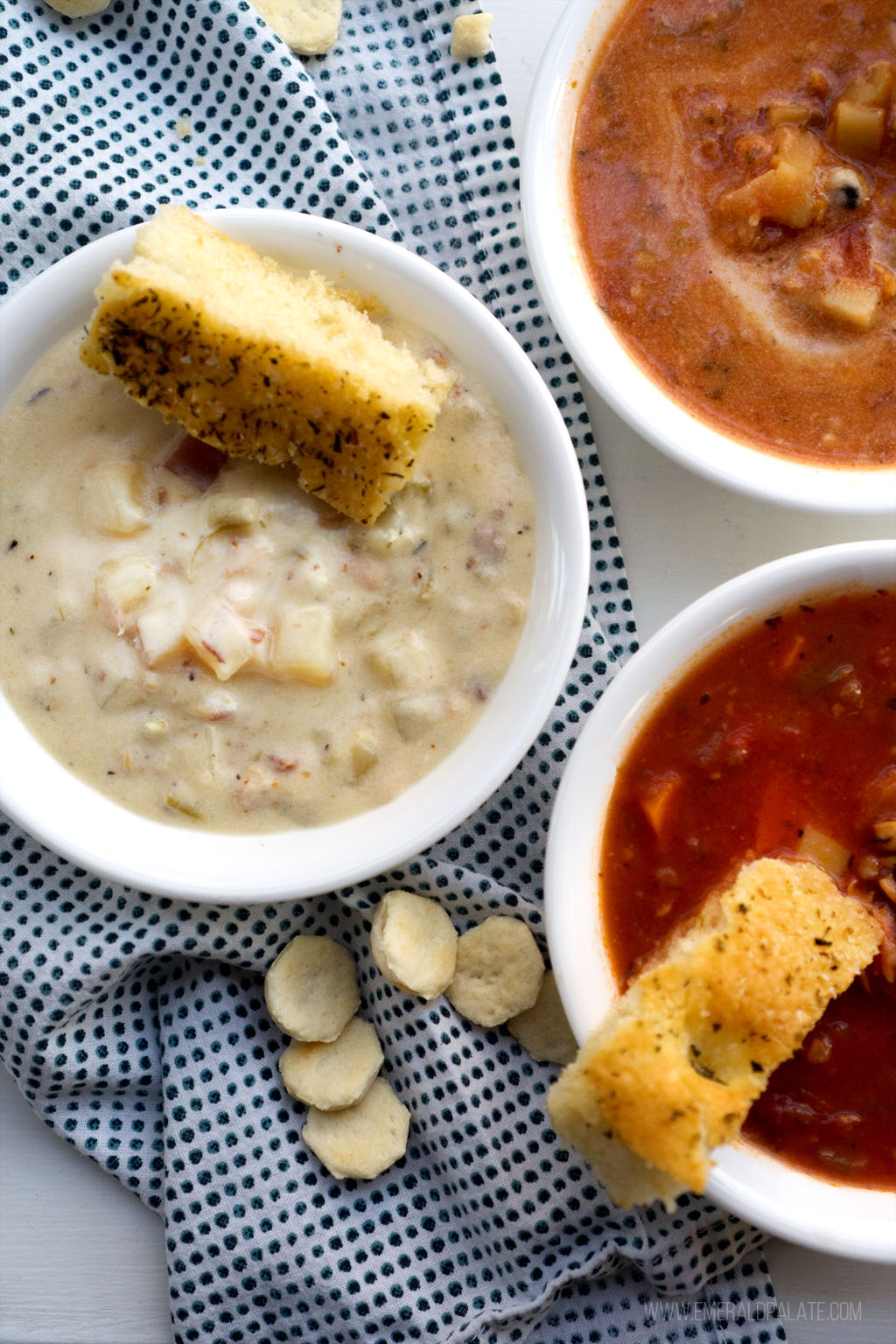 3 bowls of clam chowder in Seattle