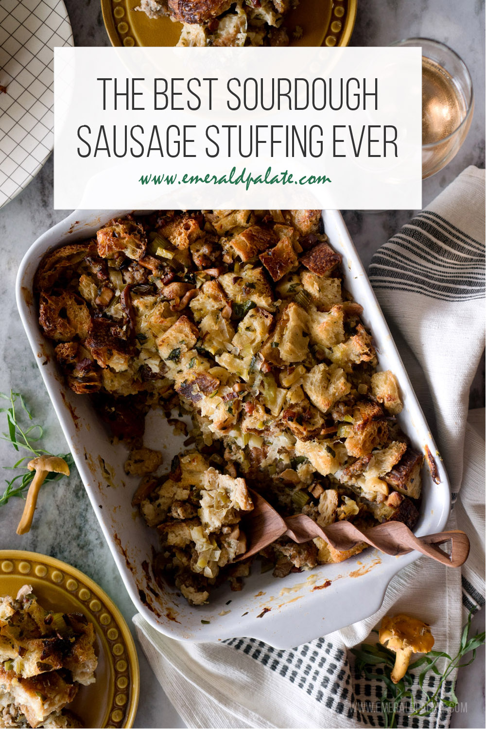 Life-changing sourdought stuffing recipe that will wow everyone at your table. This makes the perfect Thanksgiving stuffing side dish that people will ask the recipe for. If you are looking for the best Thanksgiving stuffing, this is it!