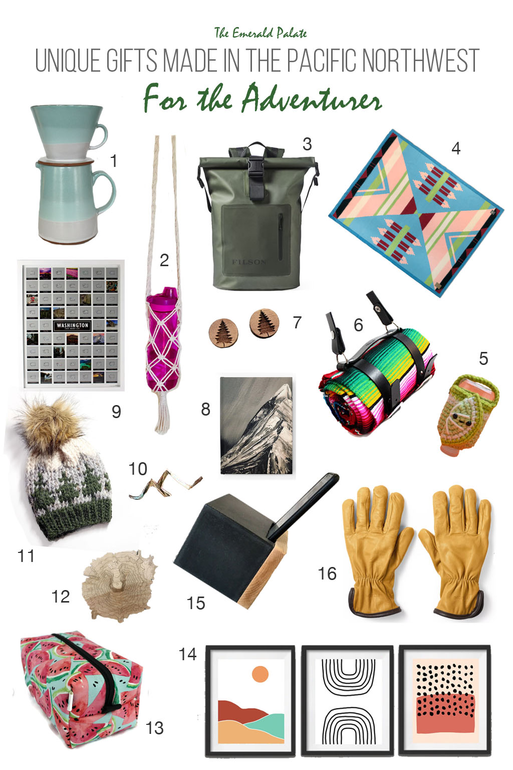 A collection of Pacific Northwest gifts for adventurers