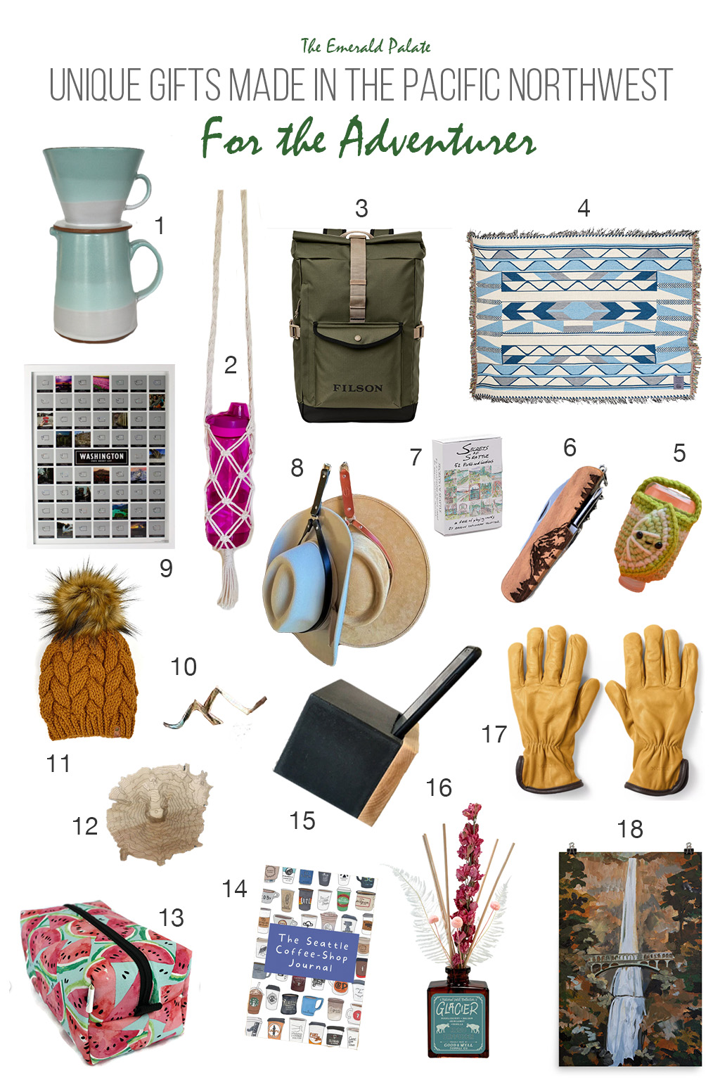 A collection of Pacific Northwest gifts for adventurers