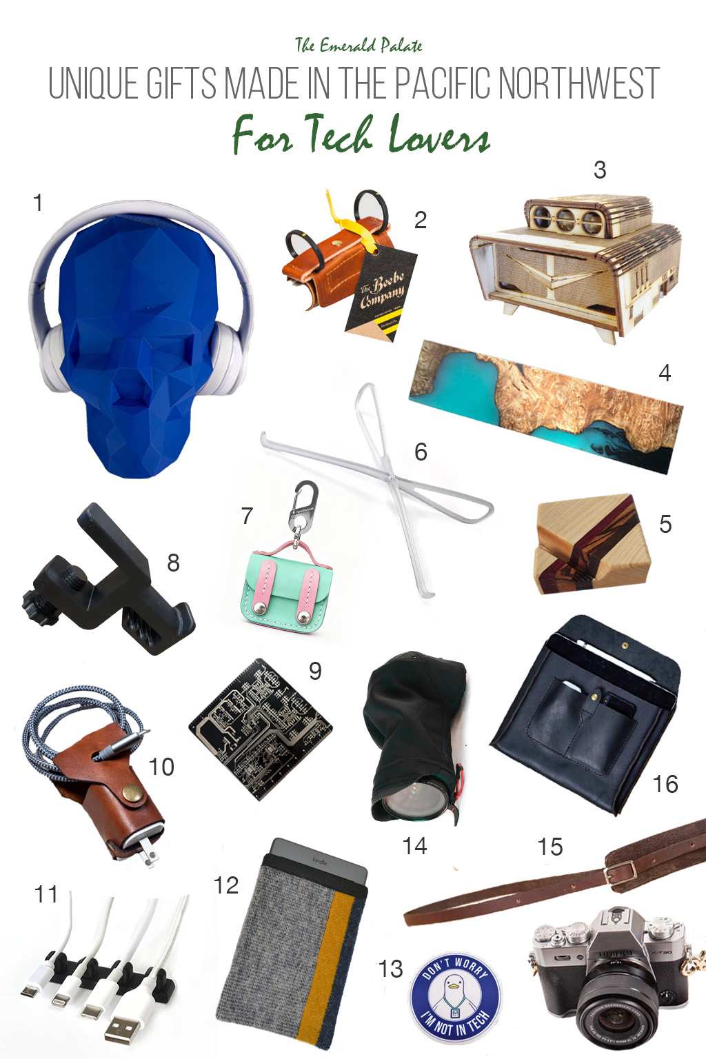 A collection of Pacific Northwest gifts for the tech lover