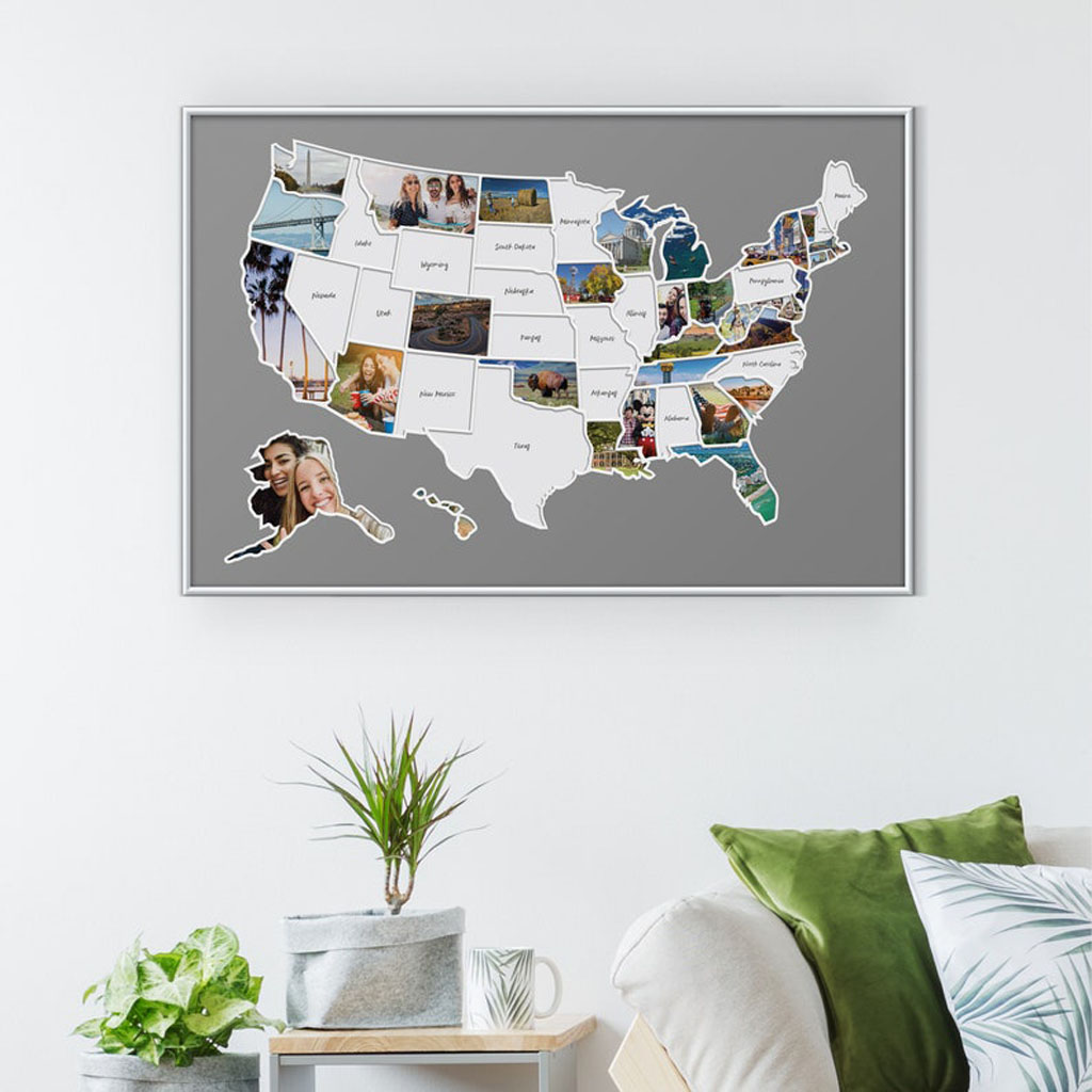travel photo map art, a sentimental travel gift you can customize!