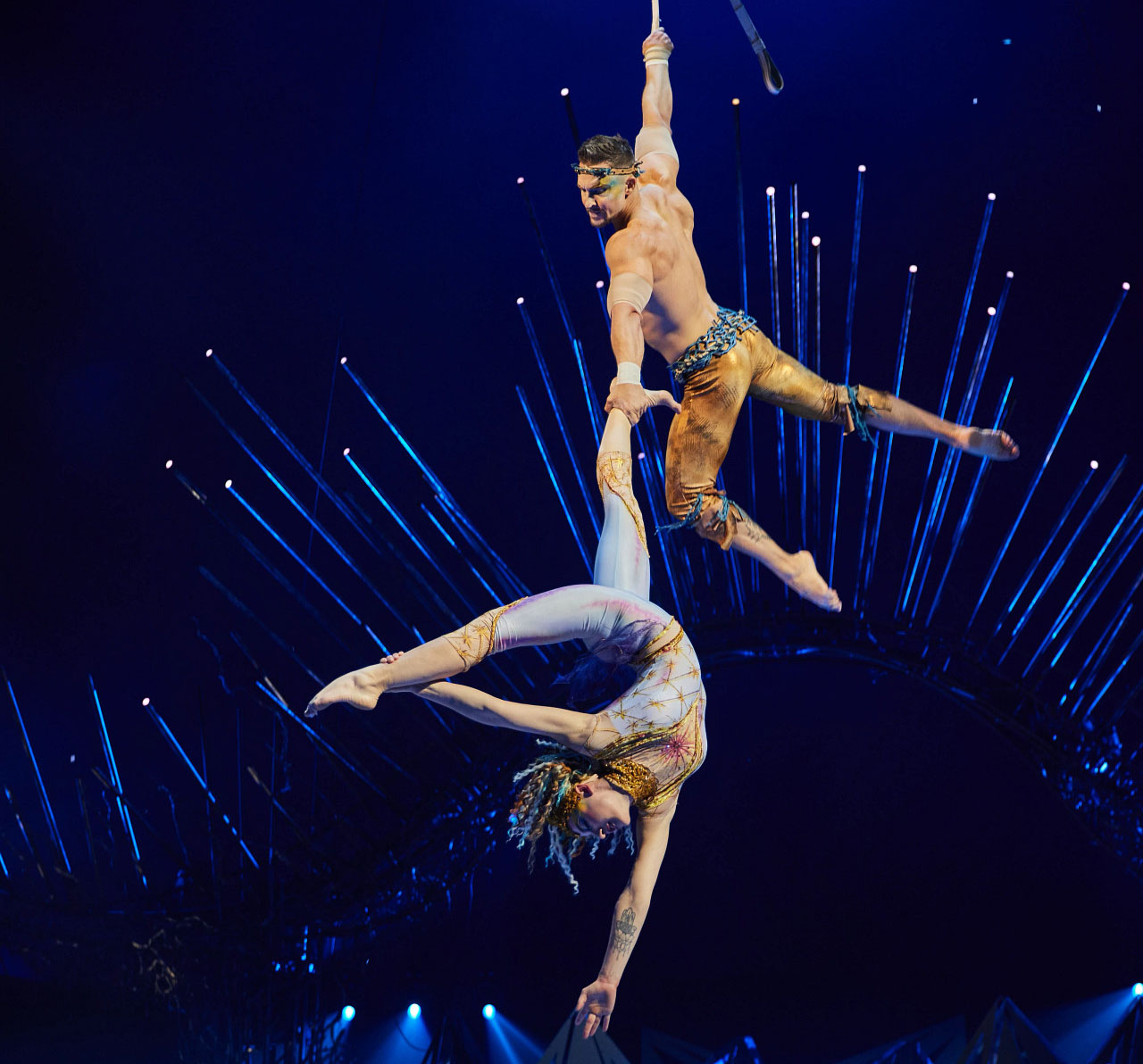 aerial artists from Cirque du Soleil, an annual Seattle event