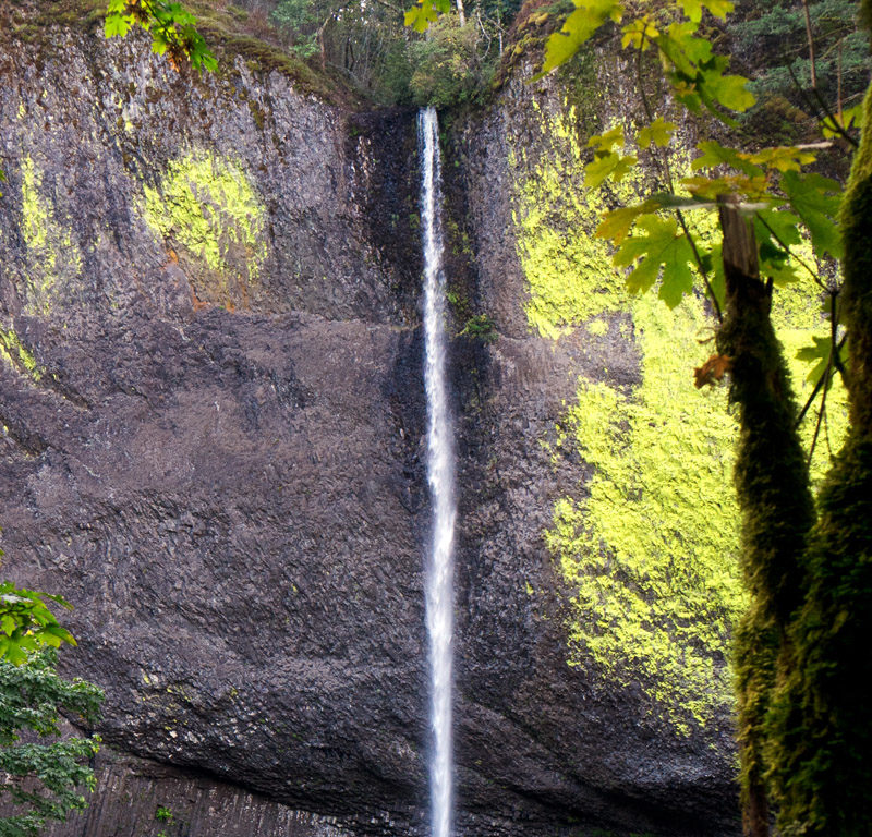 map of waterfalls in Columbia River Gorge