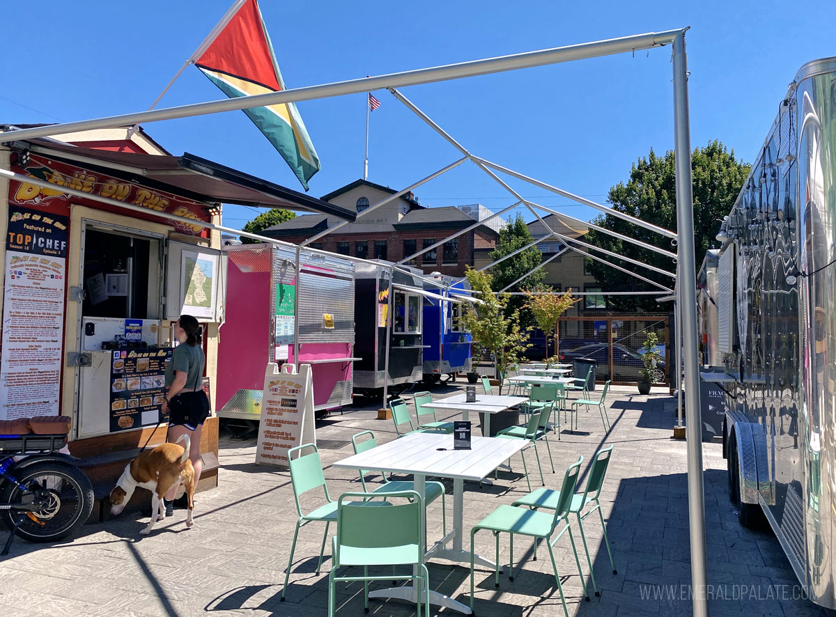 fod cart pod, one of the most fun places to eat in Portland, Oregon