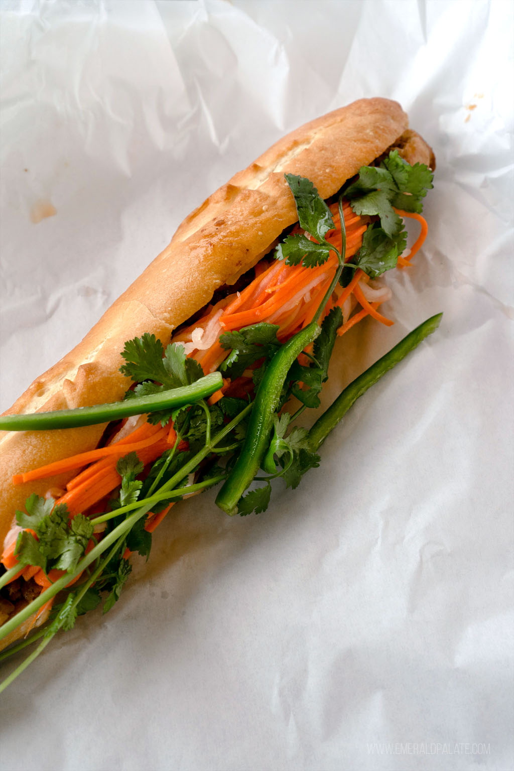 huge banh mi sandwich in PDX