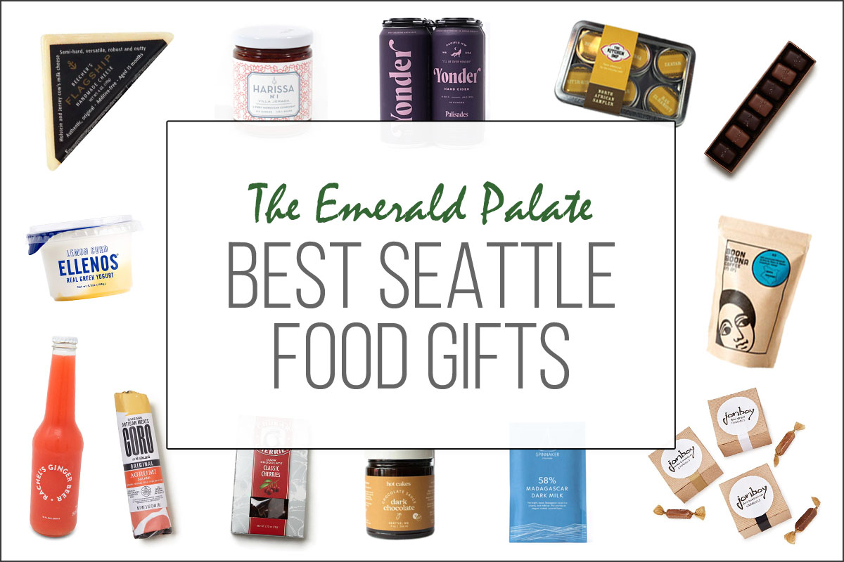 collage of the best food gifts from Seattle