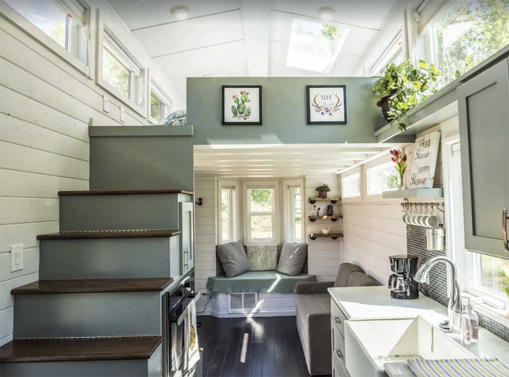 inside a tiny home cabin