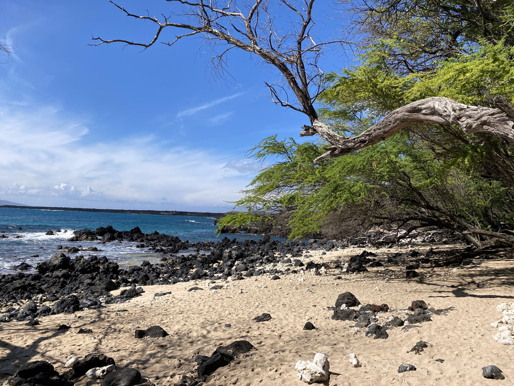 beach accessed via one of the easy hikes on Maui