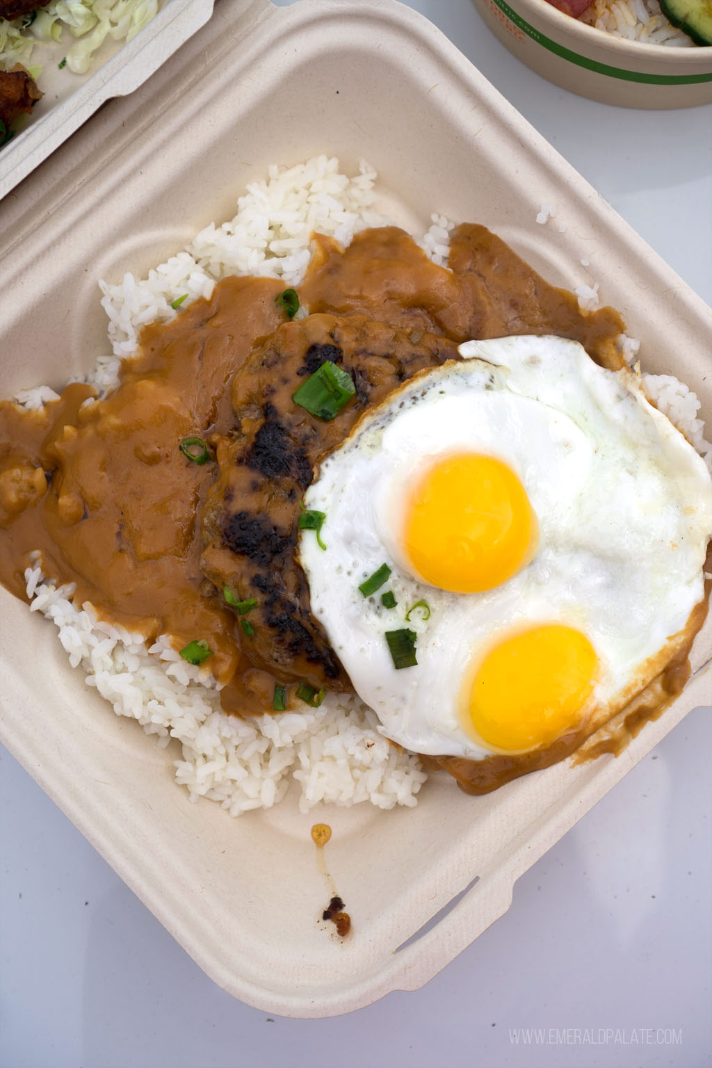 Where do the locals eat in Maui? All the places you cant miss 19 takeout container of loco moco topped with egg in Maui