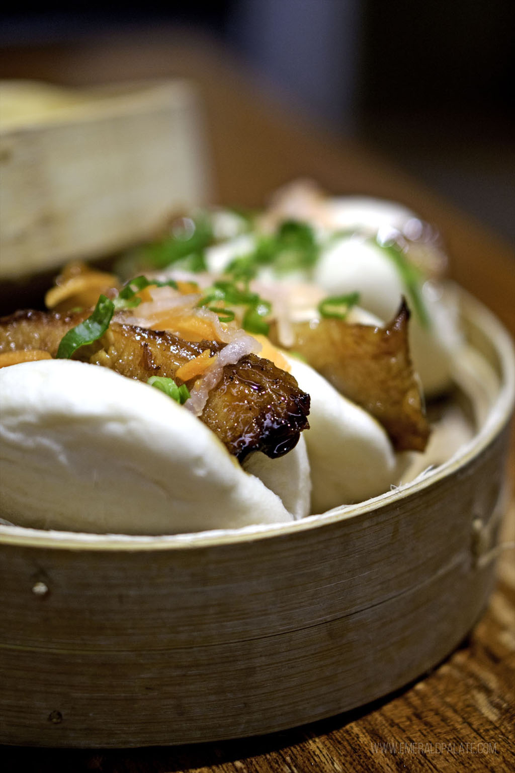 Star Noodle pork bao in steamer basket