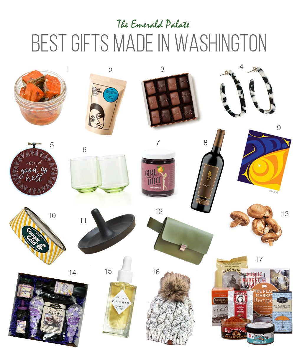 collage of Washington made gifts