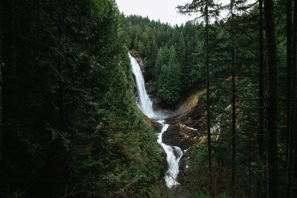 View of Wallace Falls, a Seattle best hikes