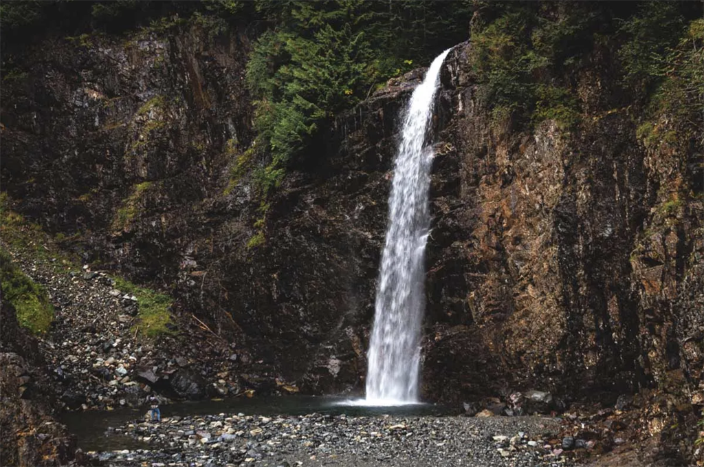 View of Franklin Falls, one of Seattle's best hikes