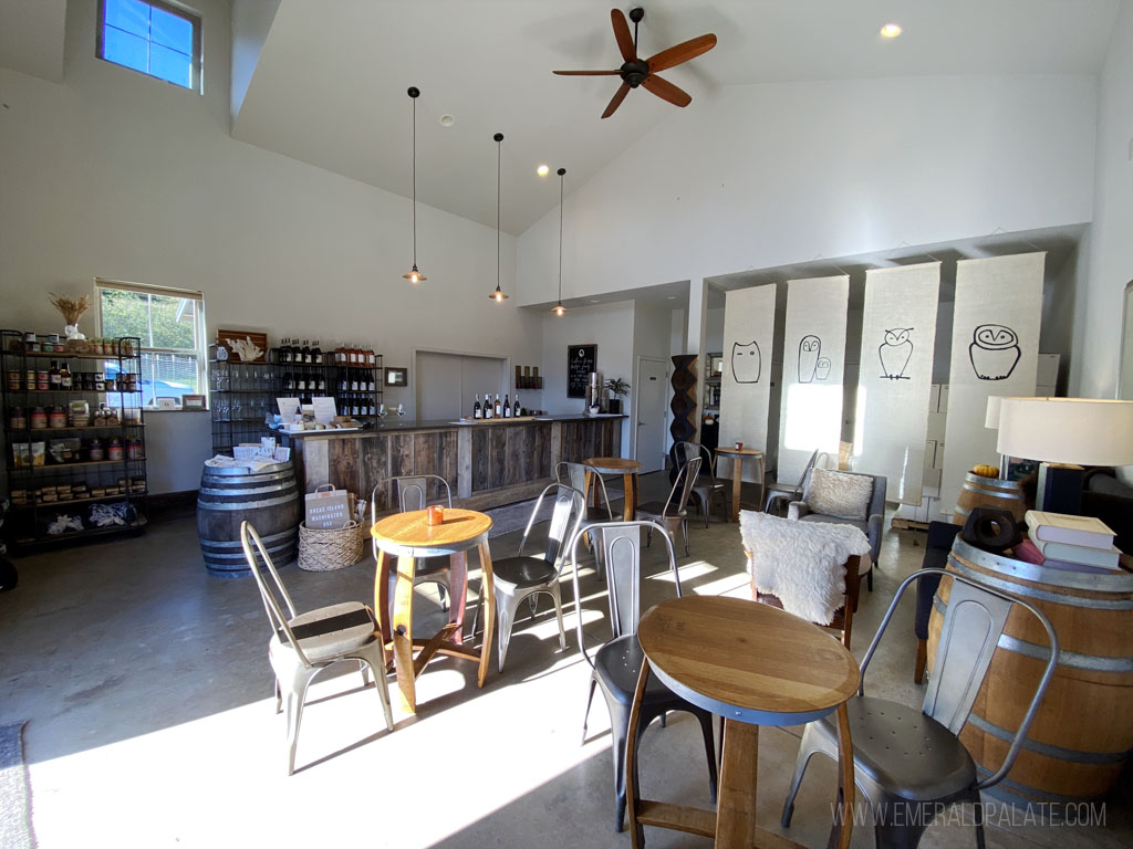 Orcas Island Winery tasting room | Day Trip to Orcas Island from Seattle