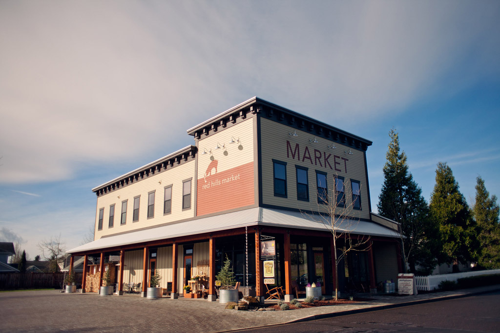 Inside of the Market Lofts at Red Hills Market in Dundee, Oregon. This is one a great place to stay in Willamette Valley wine country!