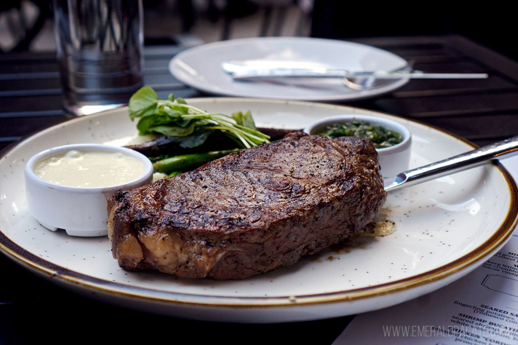 huge rib eye steak from The Gordon Tavern, a restaurant in Eugene