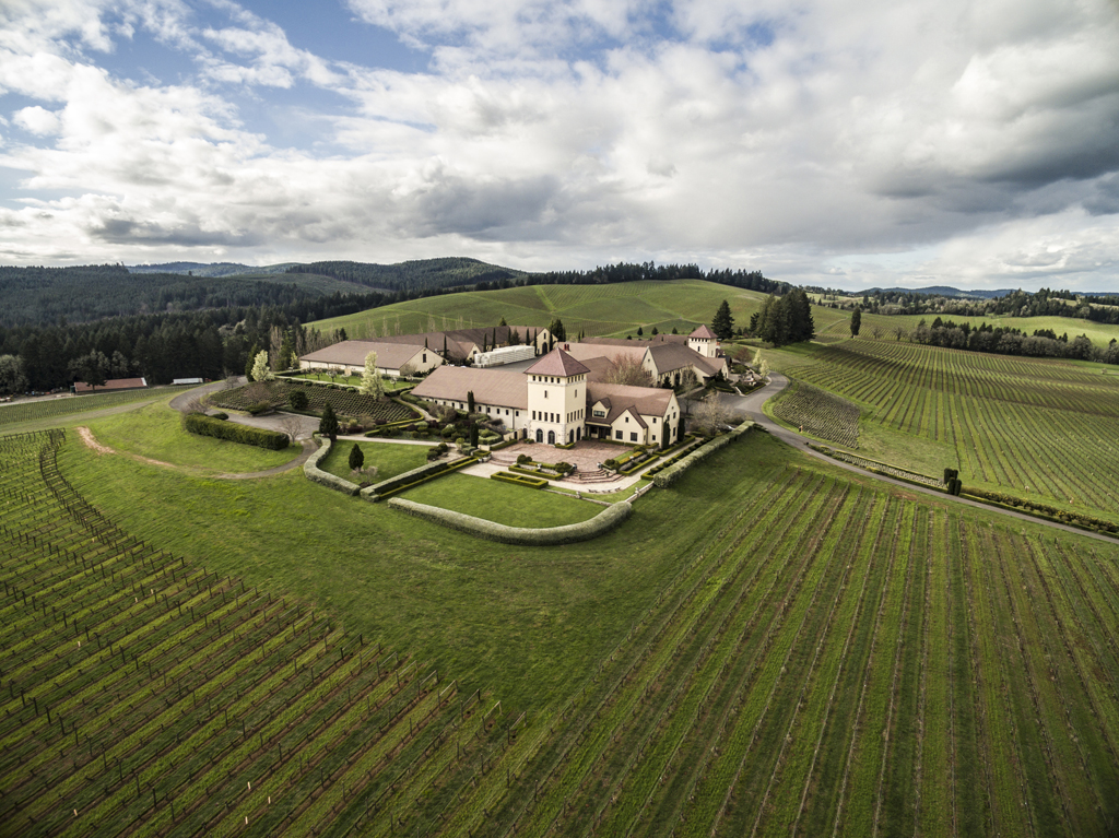 aerial view of King Estate Winery