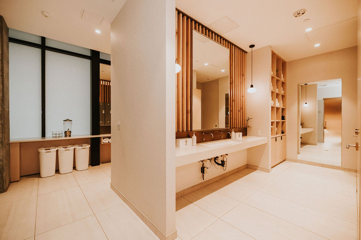 Modern spa bathroom from Ānanya Spa, on of Seattle's best spas