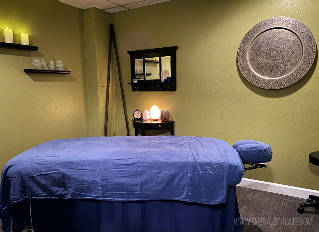 treatment room at Massage Reimagined