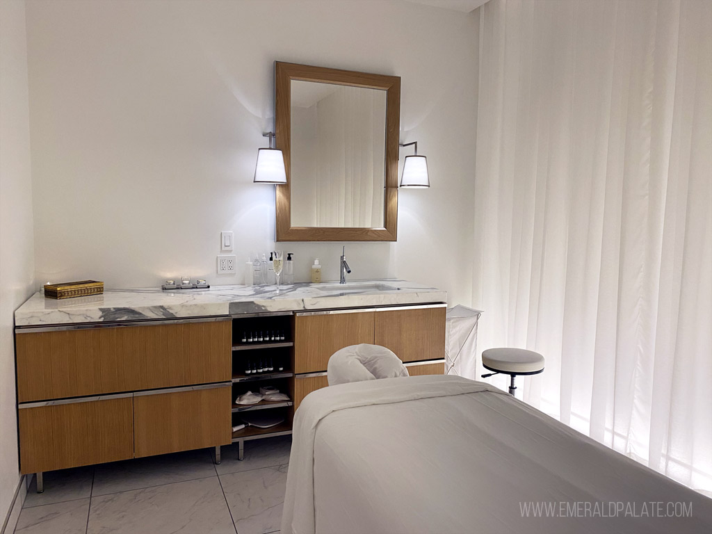 modern treatment room at a spa in Seattle