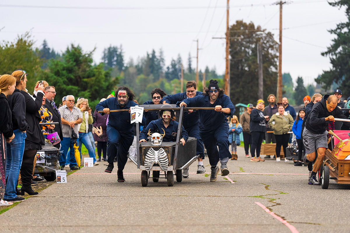 coffin race at Boo-Coda in Olympia, WA