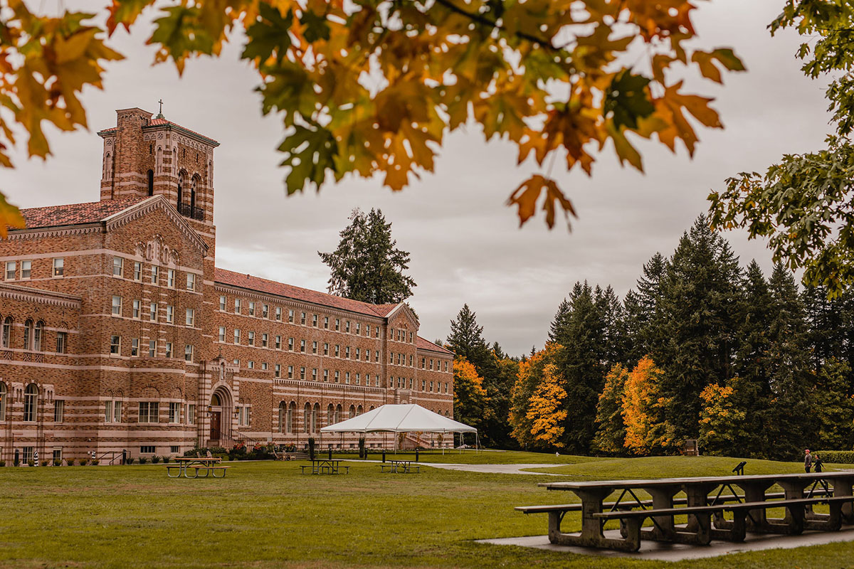 The Lodge at St Edward in fall