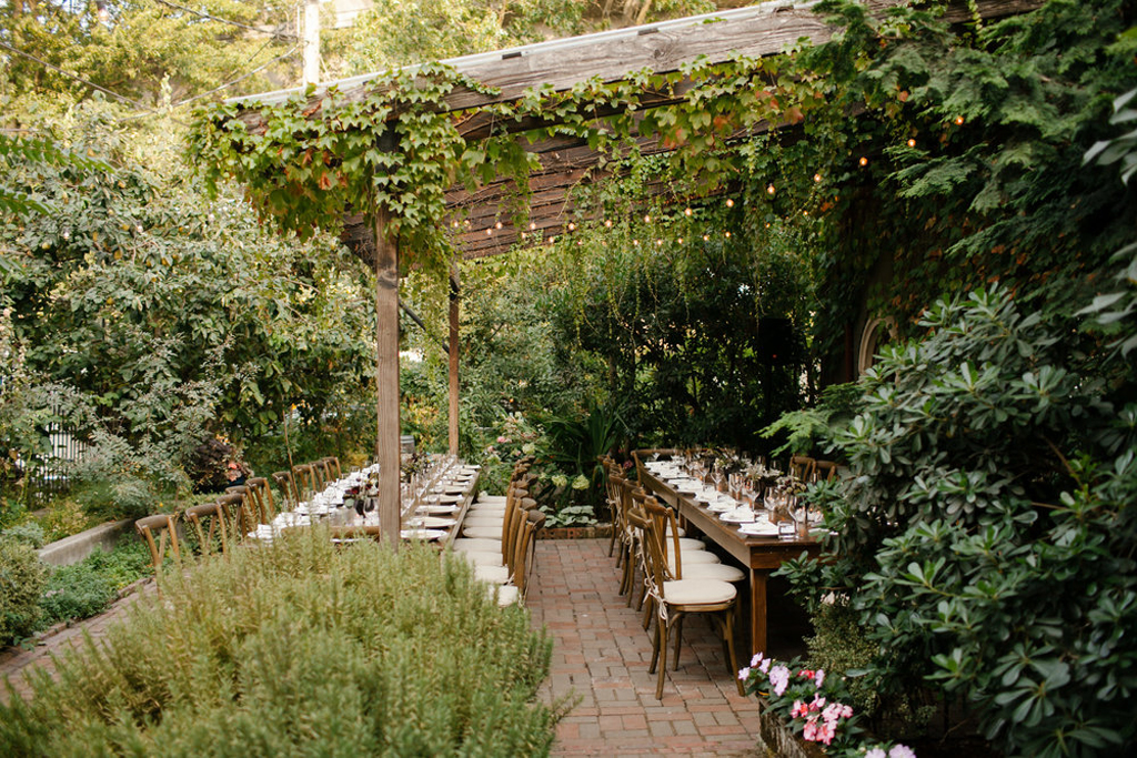 cute garden patio at a Seattle restaurant