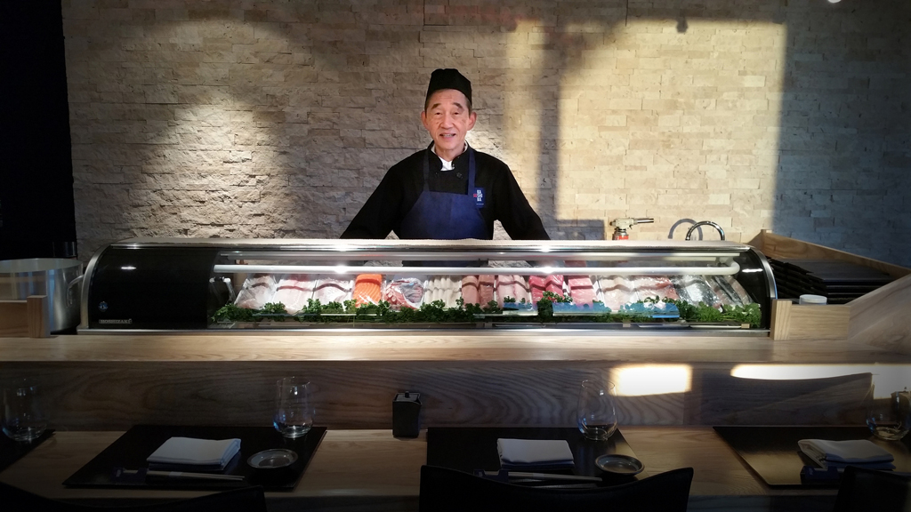 Sushi Kashiba, omakase restaurant in Seattle with the cutest chef