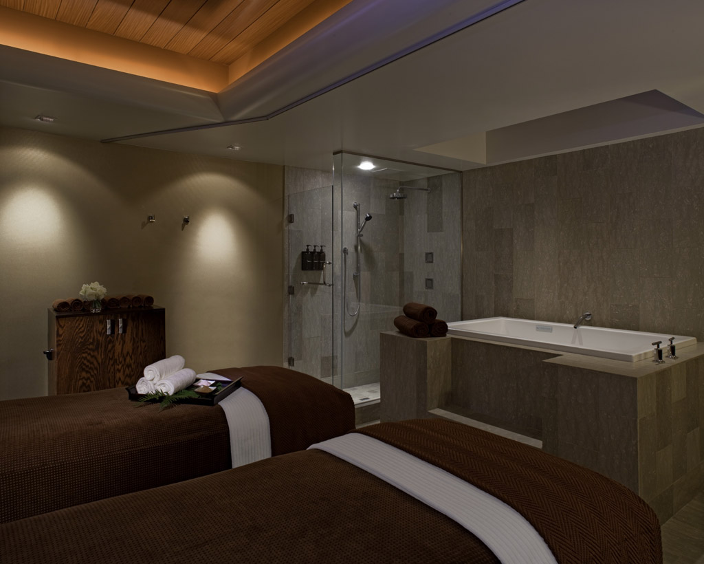 couples massage treatment room at a Seattle spa
