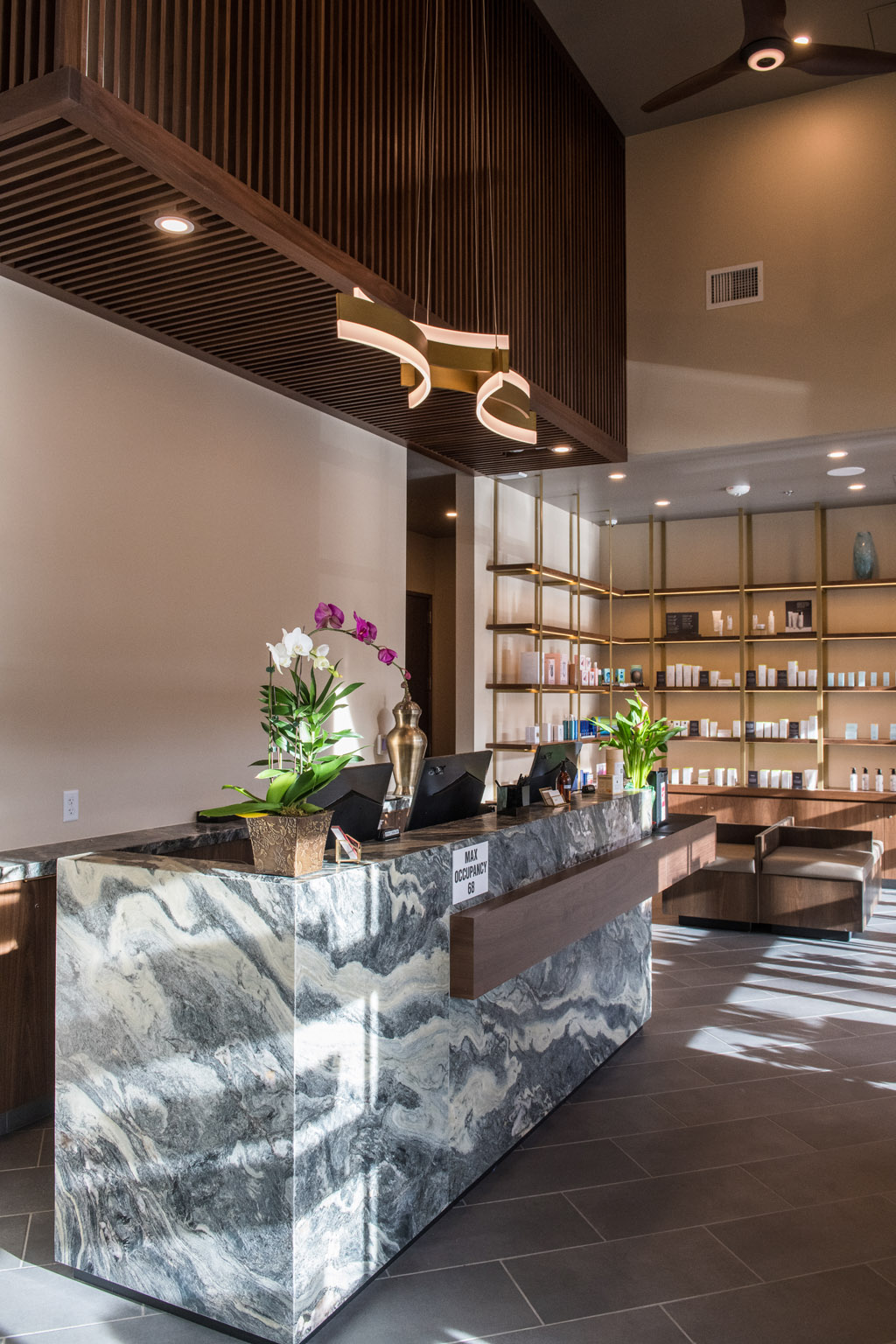 front desk at a Seattle spa
