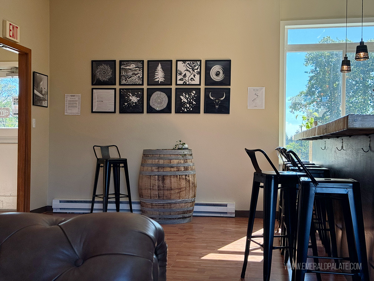 interior of a Vancouver wine tasting room