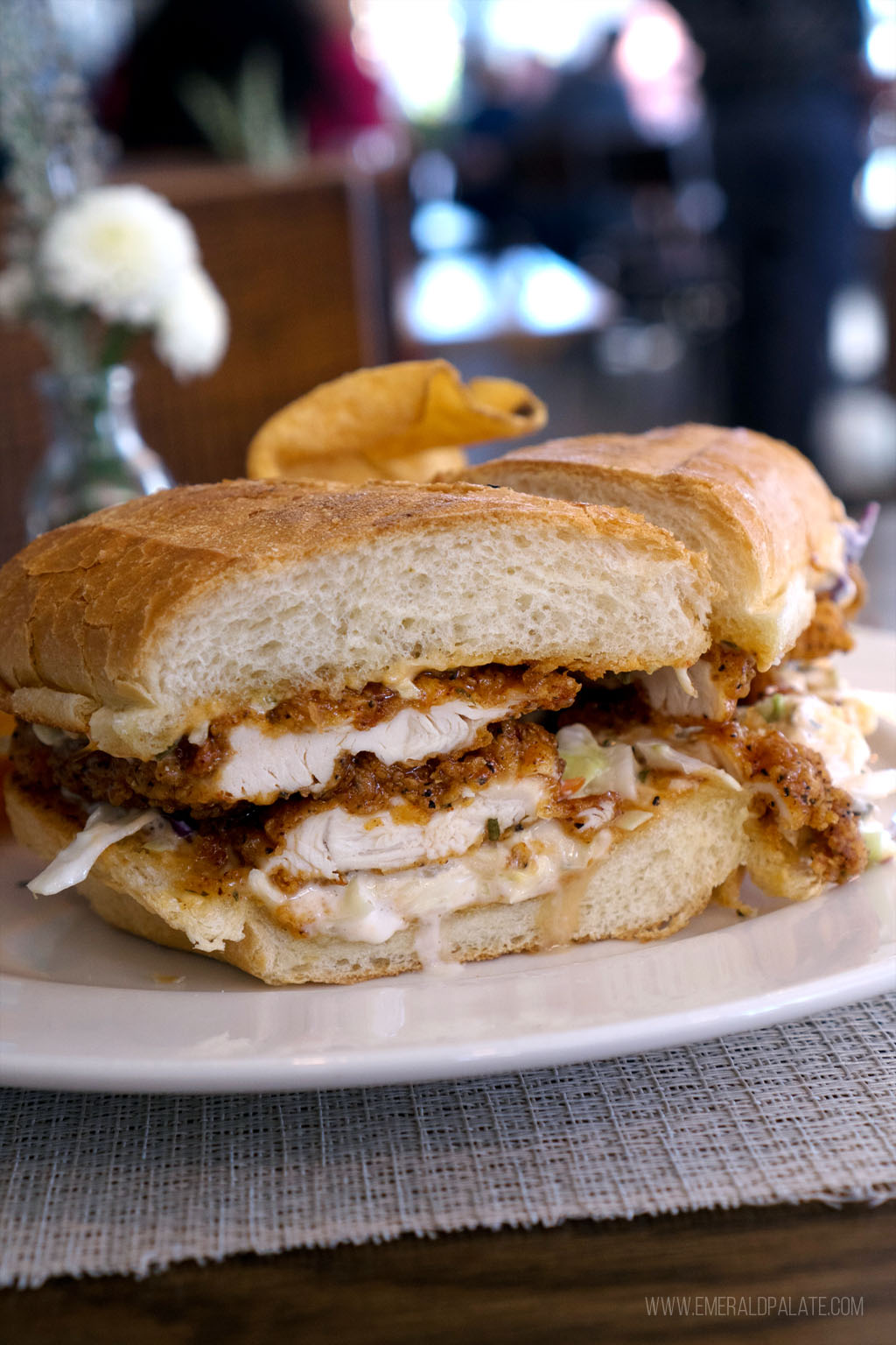 fried chicken sandwich from one of the best restaurants in Vancouver, WA