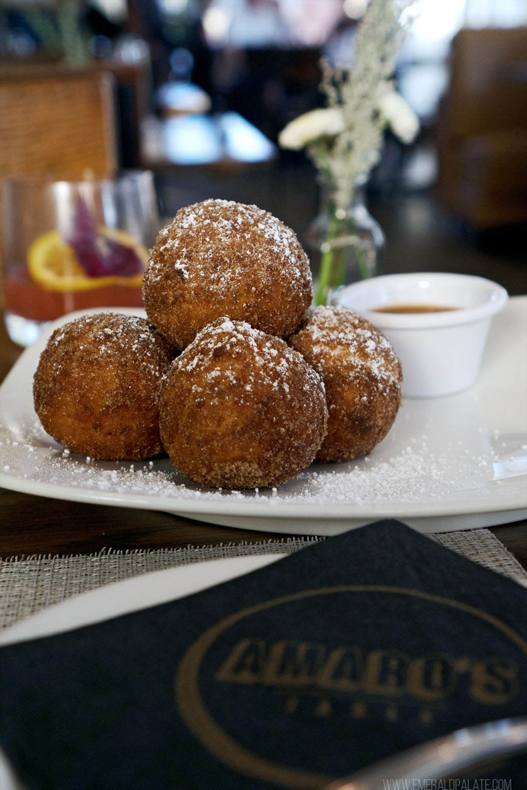 mini doughnuts stacked, one of the must eat things in Vancouver, WA