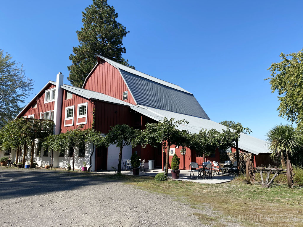 Winery inside a historic red barn in Vancouver, WA