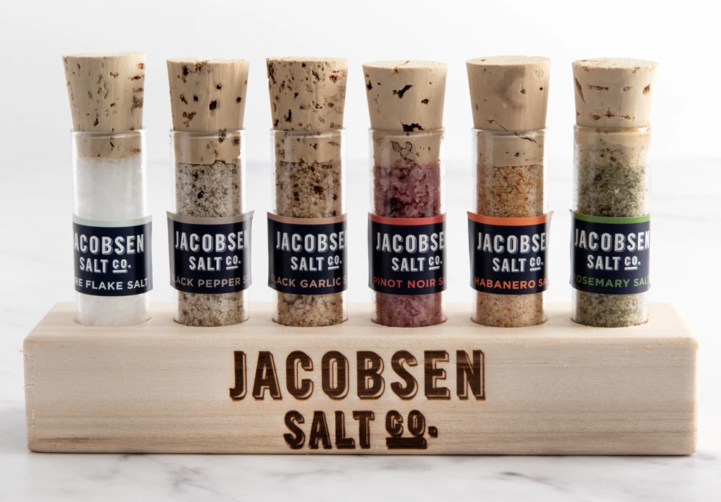 set of 6 flavored salts in vials 