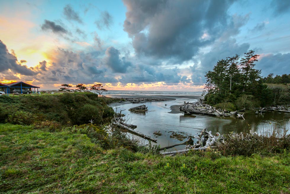 resort grounds right on the Washington coast