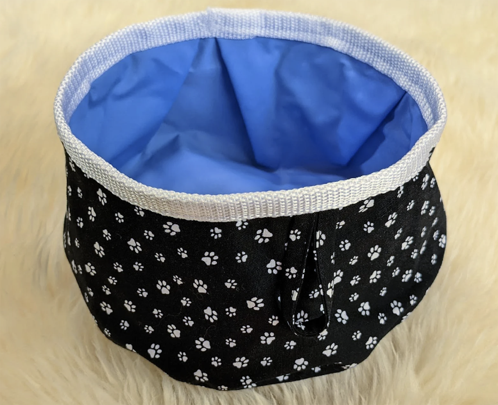 collapsible travel pet bowl