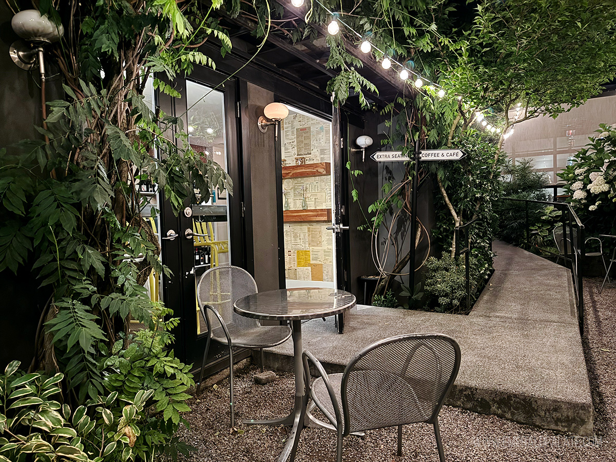 back patio of Brimmer & Heeltap, one of the best Seattle restaurants for a date night
