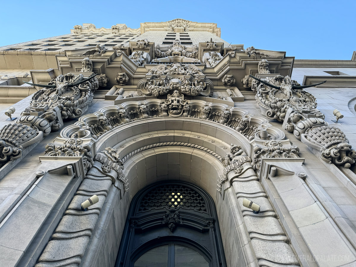 architectural arch on a downtown LA building