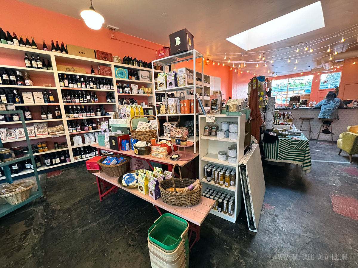 inside one of the best gift shops in Seattle selling Italian goods