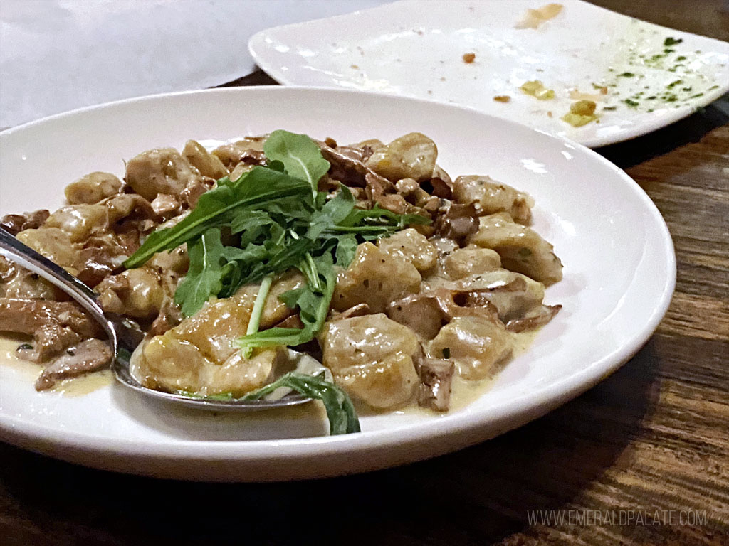 gnocchi dish from one of the best Italian restaurants in Seattle