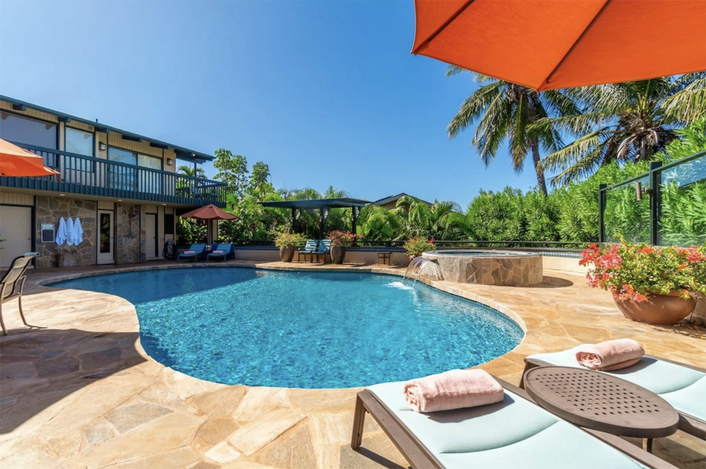 pool at a luxury bed and breakfast, one of the best places to stay in Maui