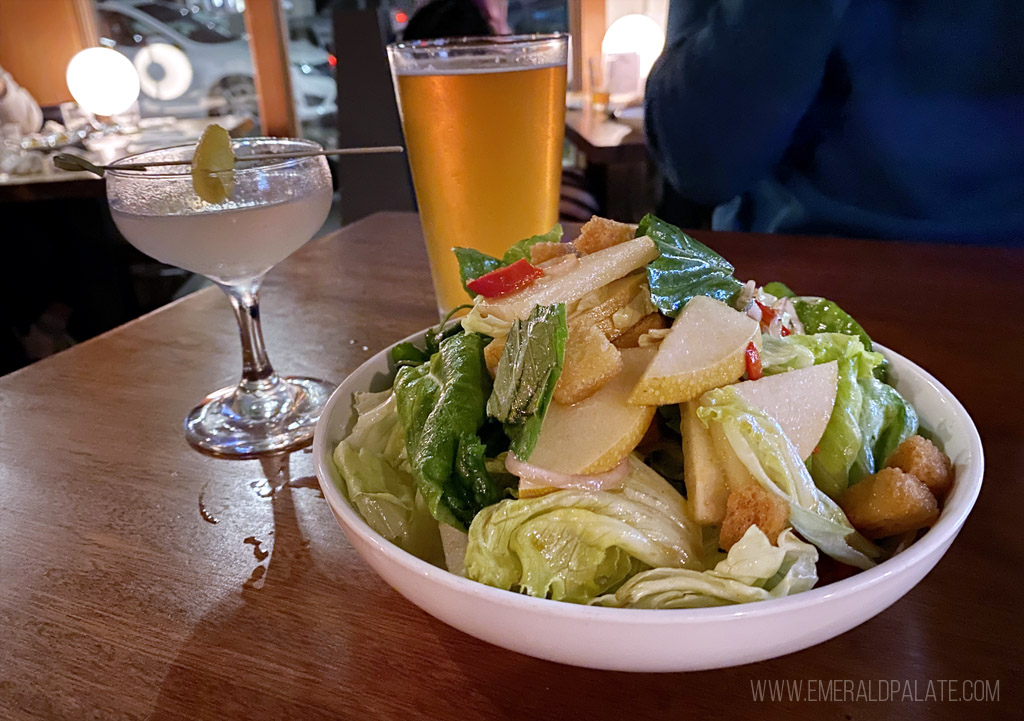 salad with pears and chilis from one of Seattle's best salads
