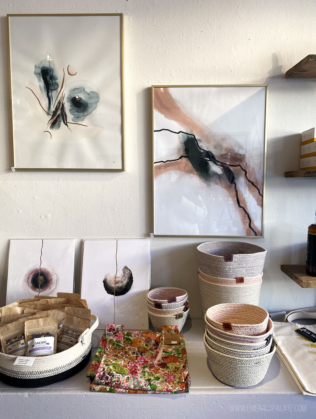 home decor and art from a Bend, OR store, one of the best things in Bend Oregon in winter