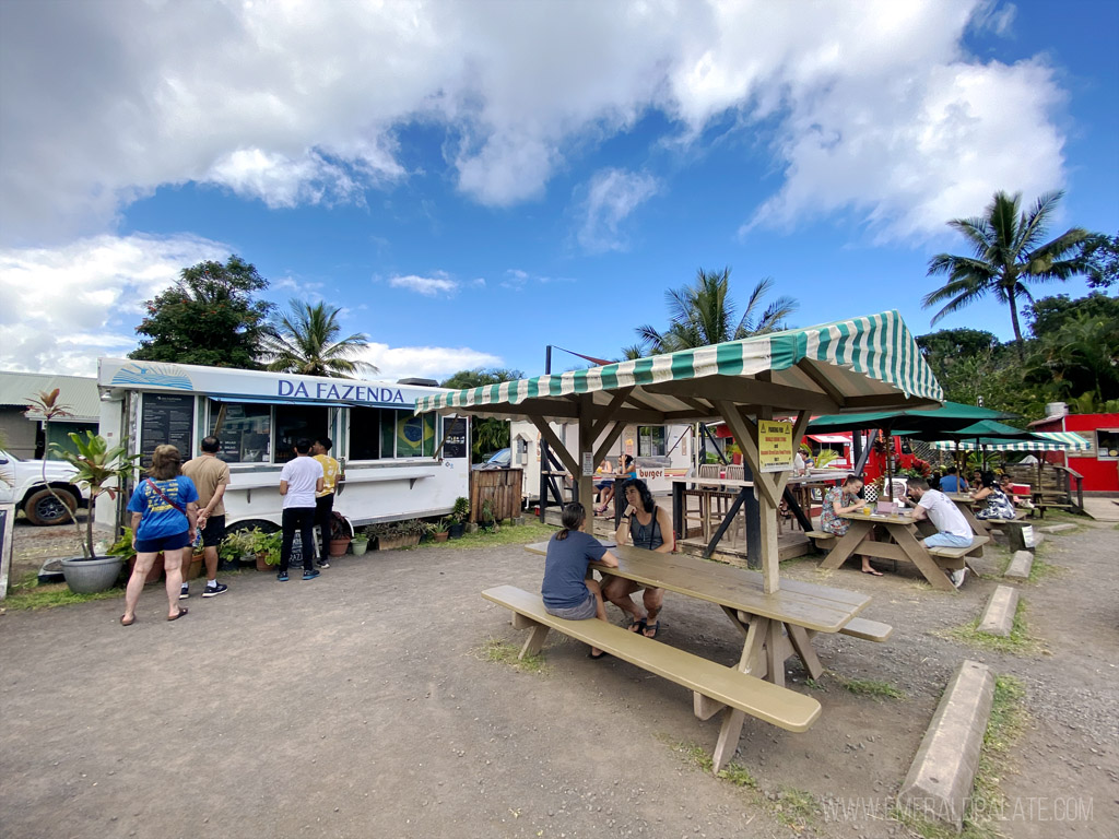 food cart pod in Hanalei, Kauai