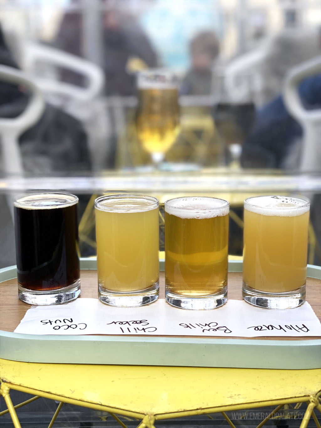 beer tasting flight