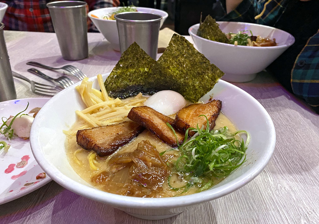 bowl of ramen from a Bend, OR restaurant